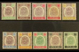 PERAK 1895 Tigers, Set Complete To 50c Green And Black, SG 66/75, Very Fine Mint. (10 Stamps) For More Images,... - Otros & Sin Clasificación