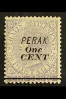 PERAK 1891 1c On 6c Lilac (Type 30), SG 43, Very Fine And Fresh Mint. For More Images, Please Visit... - Altri & Non Classificati