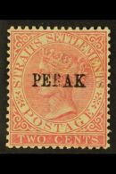 PERAK 1884 2c Pale Rose Ovptd SG Type 18 (10½mm), SG 21, Fine Mint. For More Images, Please Visit... - Other & Unclassified