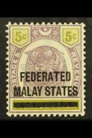 FEDERATED MALAY STATES 1900 5c On Negri Overprinted, SG 4,  Mint, Fresh. For More Images, Please Visit... - Other & Unclassified