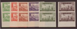 1943 2nd Anniv Air Set, Variety "imperf", Maury PA 82/87, In Superb NHM Vertical Marginal Pairs. Rare Set And... - Líbano