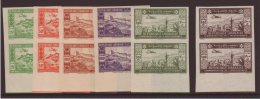 1943 2nd Anniv Air Set, Variety "imperf", Maury PA 82/87, In Superb NHM Vertical Marginal Pairs. Rare Set And... - Lebanon