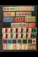1925-99 MINT / NEVER HINGED MINT COLLECTION 1963 Red Crescent Imperforate Set, 1964 Olympic Games 1st Set, 2nd... - Jordania