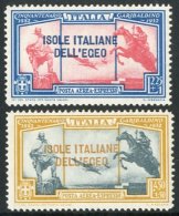 EGEO 1932 Express Air 2L25+1L And 4L50+1L50 Complete Set, Sass 19/20, Never Hinged Mint. (2 Stamps) For More... - Andere & Zonder Classificatie
