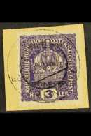 TRENTINO-ALTO ADIGE 19183h Violet, Variety "overprint Inverted", Sass 1b, Very Fine Used On Piece, Signed Sorani.... - Unclassified