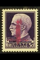 ITALIAN SOCIAL REPUBLIC  (R.S.I.) 1944 50L Violet Overprinted With Fascie OVERPRINT IN LILAC At Firenze, Sassone... - Unclassified