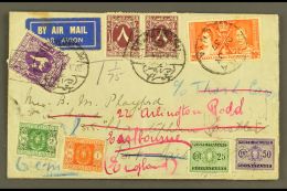 1937 (July) A Spectacular Envelope From Thika, Kenya Bearing K.U.T. 1937 Coronation 20c, Addressed To Port Said,... - Non Classés