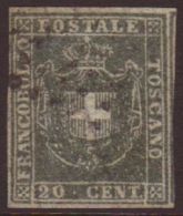 TUSCANY 1860 20c Pale Grey Greenish Blue, Sass 20c, Superb Used With Clear Margins All Round And Light Cancel. For... - Non Classés