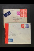 1948 COIN STAMPS ON COVERS. A Range Of Interesting Covers Including Military Censored, 1948 First Flights From... - Autres & Non Classés