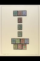 JIND OFFICIAL 1885-1943 Mint And Used Collection On Leaves. Note 1885 (Type 1 Overprint) Set Mint; 1885 (JEEND)... - Other & Unclassified