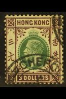 CHEFOO 1912 $3 Green And Purple, SG Z309, Very Fine Used With Neat Chefoo Cds Cancel. For More Images, Please... - Otros & Sin Clasificación