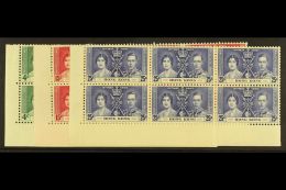 1937 Coronation Set , SG 137/9, Complete In Corner Marginal Blocks Of 6. (18 Stamps) For More Images, Please Visit... - Andere & Zonder Classificatie