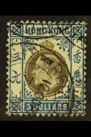 1904 $3 Slate And Dull Blue Ed VII, SG 88, Superb Used With Neat Registered Cancel. For More Images, Please Visit... - Andere & Zonder Classificatie