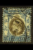 1904 $3 Slate And Dull Blue Ed VII, SG 88, Superb Used With Neat Registered Cancel. For More Images, Please Visit... - Otros & Sin Clasificación