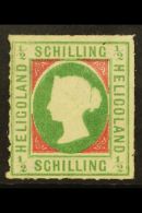1867-68 ½sch Blue-green And Rose Rouletted, SG 1, Unused No Gum With Small Thin, Signed Stolow. For More... - Heligoland (1867-1890)
