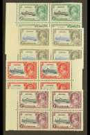 1935 Silver Jubilee Complete Set, SG 145/148, As Never Hinged Mint BLOCKS OF FOUR, Light Gum Streaks On One Of The... - Grenada (...-1974)