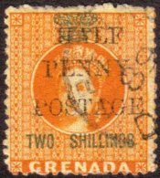 1888 ½d On 2s Orange, SG 43b, Very Fine And Fresh Used.  For More Images, Please Visit... - Grenade (...-1974)