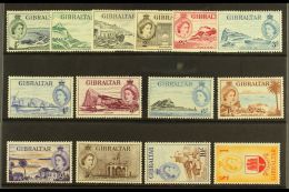 1953-59 Pictorials Complete Set, SG 145/58, Very Fine Mint, Very Fresh. (14 Stamps) For More Images, Please Visit... - Gibilterra