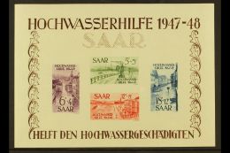 1948 Postage Flood Relief Large Miniature Sheet, Michel Block 1 (SG MS255a, Cat £1000), Lightly Hinged Mint.... - Other & Unclassified