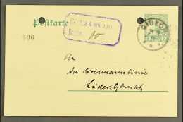 SOUTH WEST AFRICA 1911 (21 Nov) 5pf Post Stat Card To Luderitzbuch Showing "GIBEON" Cds Cancel And With Full... - Other & Unclassified