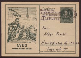 POSTAL STATIONERY - BERLIN AUTO RACES 1952 AVUS 10pf Postal Card (Mi P30, Higgins & Gage 24) Fine Postally... - Other & Unclassified