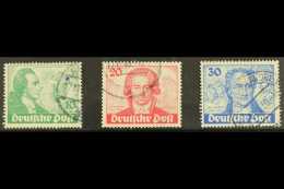 1949 Goethe Complete Set, Mi 61/63, Fine Used. (3 Stamps) For More Images, Please Visit... - Andere & Zonder Classificatie