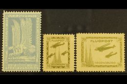 LOCAL SEMI-OFFICIAL AIR POST STAMPS. 1912 Leipzig - Lindenthal Flight (Michel 4a) And 1925 Regensburg Aviation... - Andere & Zonder Classificatie