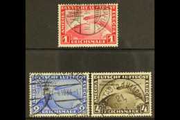 1933 Graf Zeppelin "Chicago Flight" Set Complete, Mi 496/8, Very Fine Used. (3 Stamps) For More Images, Please... - Other & Unclassified