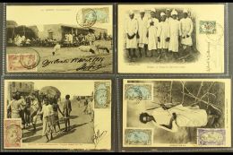 SOMALI COAST PICTURE POST CARDS 1906-14 All Different Used Group Of Djibouti Bearing Stamps Of FSC On The Front... - Altri & Non Classificati