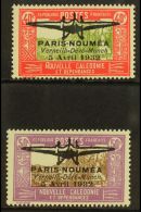 NEW CALEDONIA 1932 Air "Paris - Noumea" Flight Overprints Complete Set (Yvert 1/2, SG 183/84), Very Fine Mint,... - Altri & Non Classificati