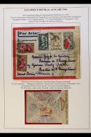 MADAGASCAR 1943-1945 Interesting Group Of Censored Mostly Uprated Postal Stationery Airmail Envelopes With Censor... - Altri & Non Classificati