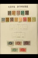 COTE D'IVOIRE 1892-1944 All Different FINE MINT Collection On Yvert Printed Leaves. Note 1892 'Tablet' Complete... - Other & Unclassified