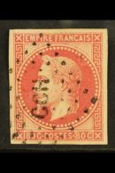 COCHIN CHINA 1871 - 2 80c Rose, Napoleon III, Yv 10 With Fine Strike Of Dotted Lozenge "CCH". Lovely Stamp. For... - Other & Unclassified