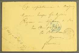 BENIN 1892 Cover To Bleneau, France With M/s "Corps Expeditionnaire Du Dahomey" With "Correspce Militaire Porto... - Other & Unclassified