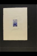 ALGERIA 1949 AIR 15f+20f Stamp Anniversary (as Maury 13, Yvert 13, SG 298) - A SUNKEN DIE PROOF In Dark Blue,... - Other & Unclassified