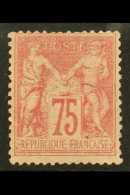 1885 75c Rose Type II Peace & Commerce, SG 238 (Yvert 81) Fine Mint Example Of This Rare Stamp. For More... - Otros & Sin Clasificación