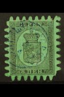 1866-67 8p Black/blue Green (Type III) Serpentine Roulette, SG 46, Fine Used For More Images, Please Visit... - Other & Unclassified