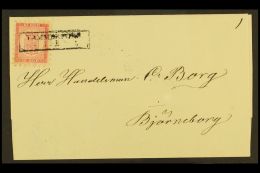 1860 COVER To Bjorneborg, Sweden Bearing 10k Rose/pale Rose Serpentine Roulette Type I (SG 13) Tied By Tammerfors... - Autres & Non Classés