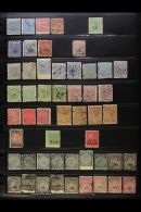 1872-1951 MINT & USED RANGES On Stock Pages, Inc 1872 2c On 1d (x2, Unused & Used) & 12c On 6d (x2,... - Fiji (...-1970)