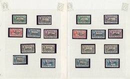 1944-45 Island Overprints Complete Sets Including All Four 6d Additional Listed Shades, SG A1/D8, Very Fine Mint.... - Falklandeilanden
