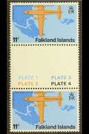 1979 11p Opening Of Stanley Airport WATERMARK TO LEFT Variety, SG 361w, Very Fine Never Hinged Mint Vertical... - Falkland