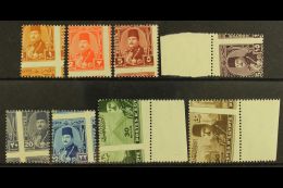 1944-51 OBLIQUE PERFORATIONS King Farouk Military Issue, 1m, 2m, 5m, 15m (marginal), 20m, 22m, 30m And 40m (these... - Otros & Sin Clasificación