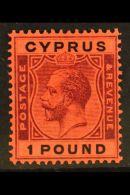 1924-28 £1 Purple & Black On Red, SG 102, Fine Never Hinged Mint, Very Fresh & Attractive. For More... - Autres & Non Classés