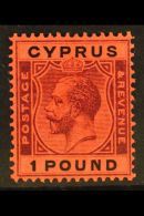 1924-28 £1 Purple & Black On Red, SG 102, Fine Never Hinged Mint, Very Fresh & Attractive. For More... - Altri & Non Classificati