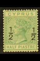 1882 "½" On ½pi Emerald-green Surcharge Wmk CA, SG 25, Mint Small Part Gum, Fresh Colour. For More... - Other & Unclassified