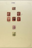 1880-1896 USED COLLECTION On Leaves, Inc 1880 ½d, 1d (x3), 2½d & 4d, 1881 ½pi (x3), 1pi... - Altri & Non Classificati