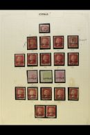 1880-1882 MINT COLLECTION In Hingeless Mounts On Leaves, Inc 1880 ½d Plate 12, 1d (x8) Inc Plates 201, 205... - Otros & Sin Clasificación