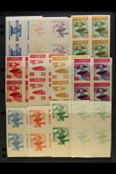 EXILE ISSUES 1949 UNIVERSAL POSTAL UNION - An Attractive Collection Of IMPERF PROOF BLOCKS Of 4 Printed In Various... - Croazia