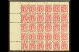 1893-1900 2½d Deep Rose Perf 11, SG 16a, Mint Complete HALF-SHEET Of 30 (6x5) With Margins To Three Side.... - Cook Islands