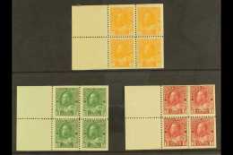 1922-31 ADMIRAL BOOKLET PANES SET On A Stock Card. Each Pane Is Of 4 Stamps Plus Two Labels Of The 1c, 2c &... - Andere & Zonder Classificatie